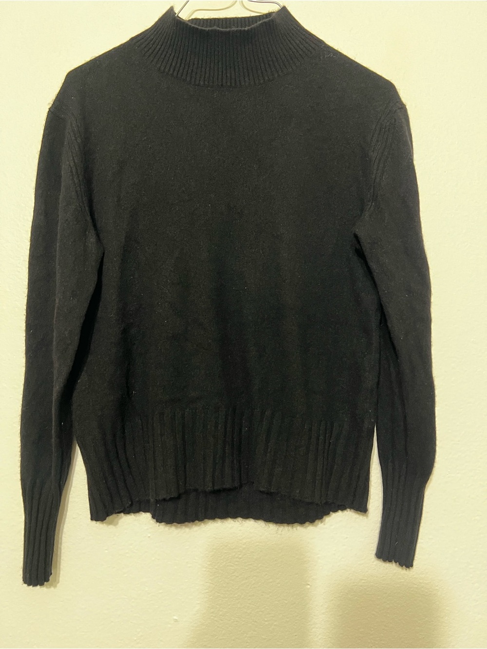J. Crew Black Cashmere Mockneck Sweater Size Small